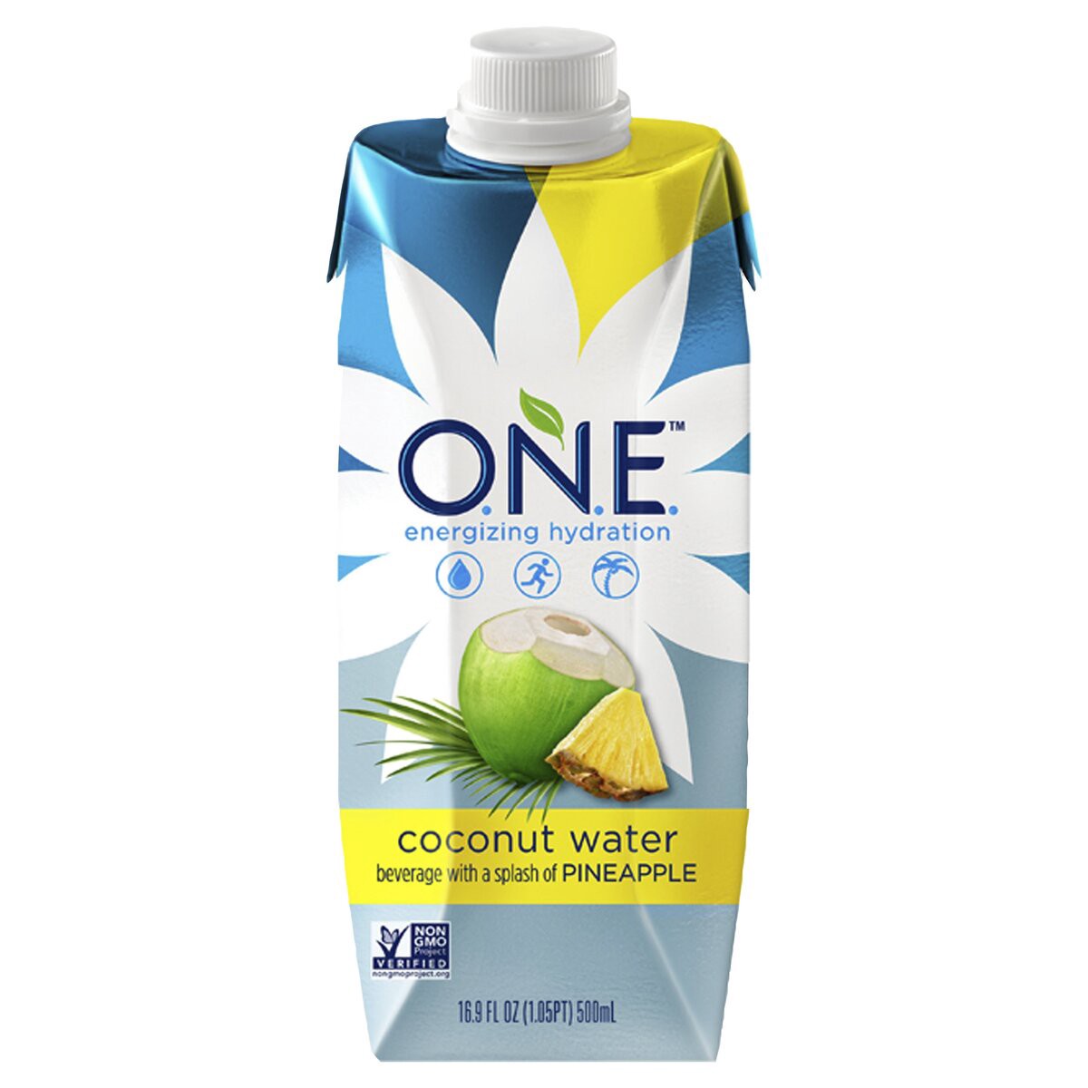 slide 8 of 9, O.N.E. Coconut Water With Pineapple 16.9 Fl Oz, 16.9 fl oz