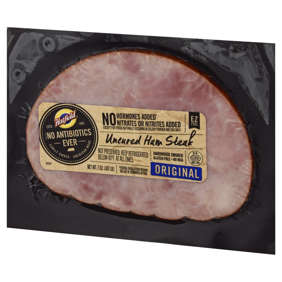 slide 5 of 12, Hatfield Uncured Original Ham Steak 7 oz, 7 oz