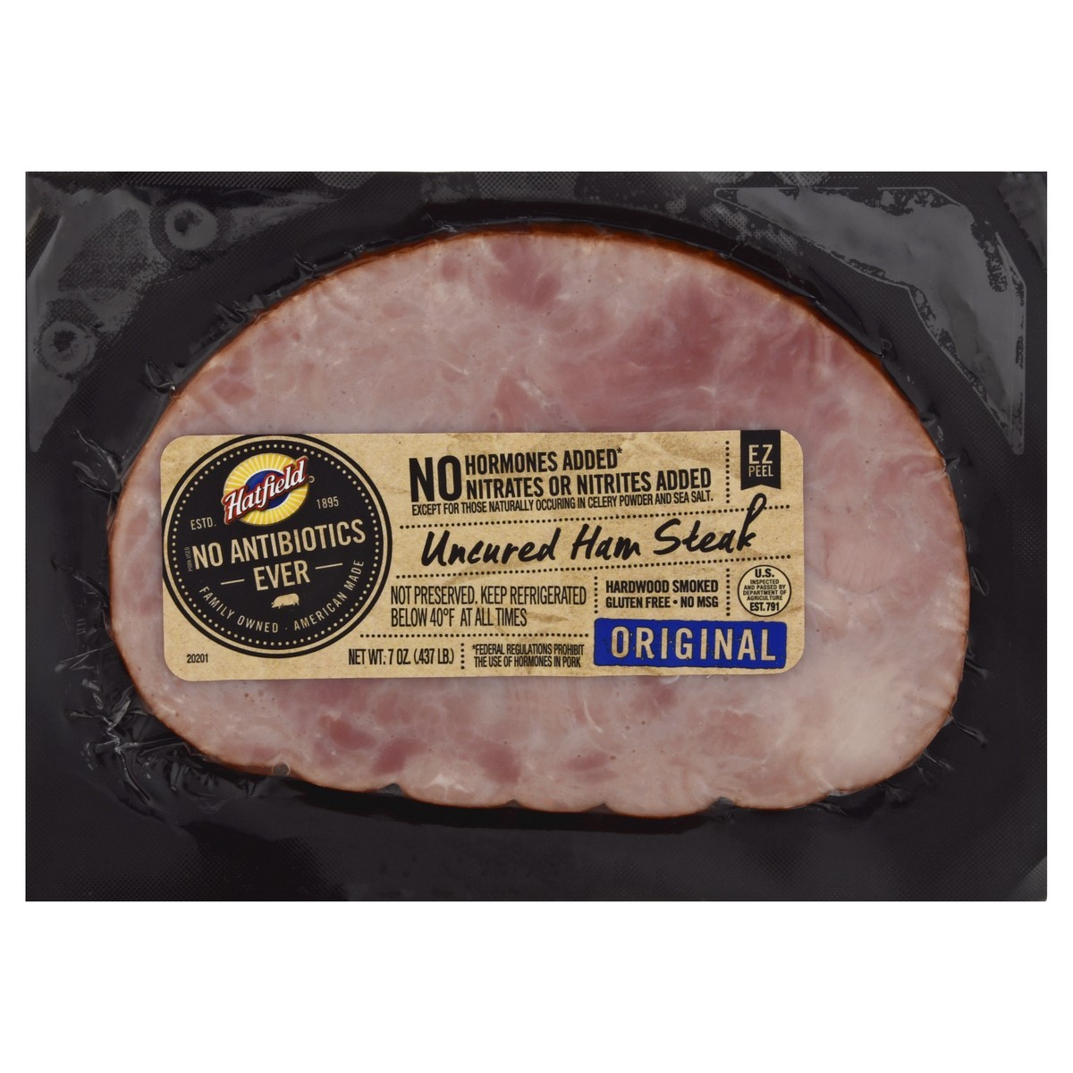 slide 11 of 12, Hatfield Uncured Original Ham Steak 7 oz, 7 oz
