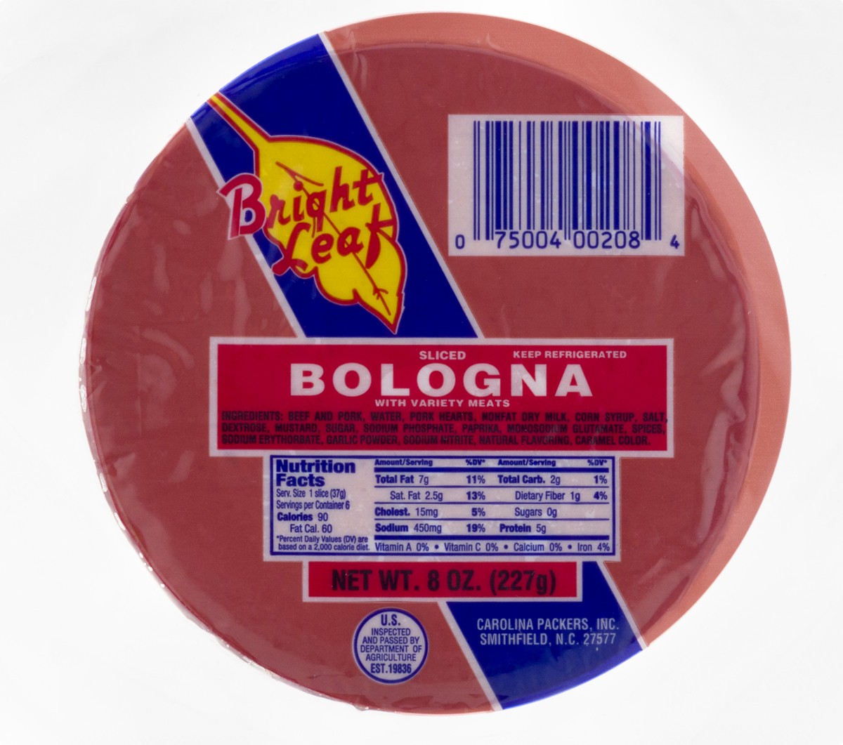 slide 12 of 13, Bright Leaf Sliced Bologna 8 oz, 8 oz