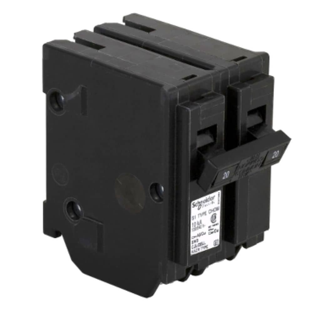 slide 6 of 6, Square D Homeline 20-amp 2-Pole Standard Trip Circuit Breaker, 1 ct