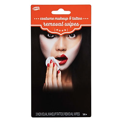 slide 1 of 1, SAVVi Costume Makeup and Tattoo Removal Wipes, 1 ct