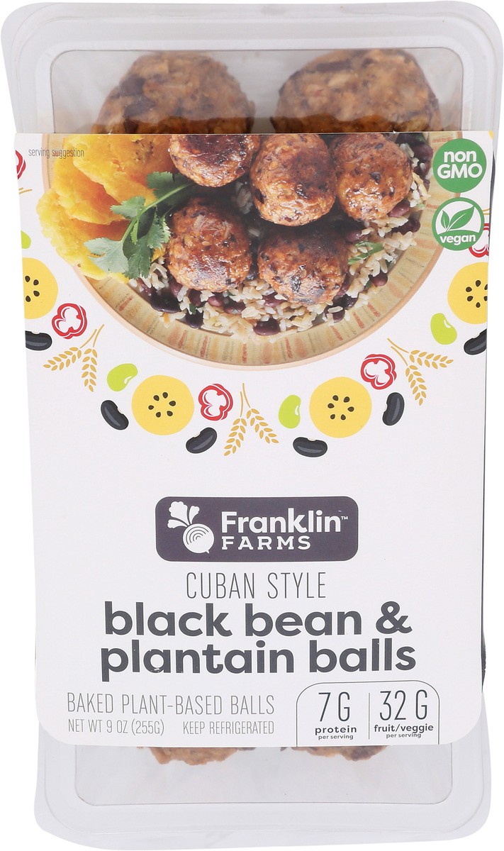 slide 2 of 10, Franklin Farms Cuban-Style Black Bean & Plantain Balls, 9 oz, 9 oz