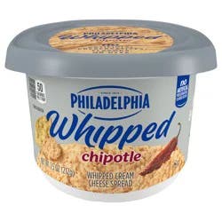 Philadelphia Whipped Flavored Cream Cheese Spread, 1 Tub, for Smooth, Spreadable Mornings, Chipotle, No Artificial Preservatives, Flavors or Dyes, 7.5 oz