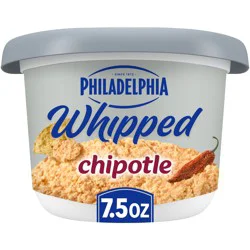 Philadelphia Whipped Flavored Cream Cheese Spread, 1 Tub, for Smooth, Spreadable Mornings, Chipotle, No Artificial Preservatives, Flavors or Dyes, 7.5 oz