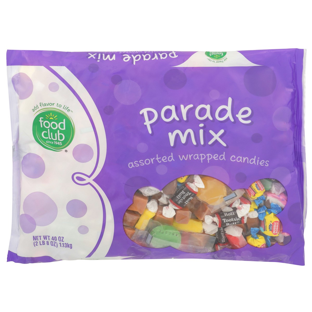 slide 1 of 9, Food Club Parade Mix Assorted Wrapped Candies, 40 oz