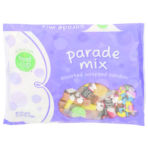 slide 1 of 1, Food Club Parade Mix Assorted Wrapped Candies, 40 oz