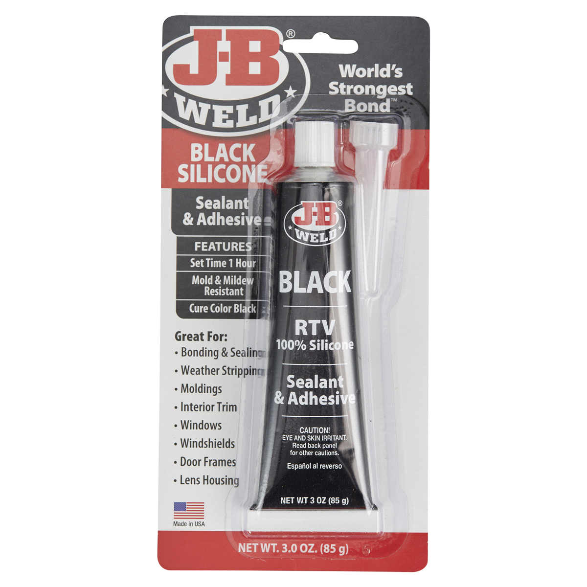 slide 1 of 5, J-B Weld Black Silicone RTV, 1 ct