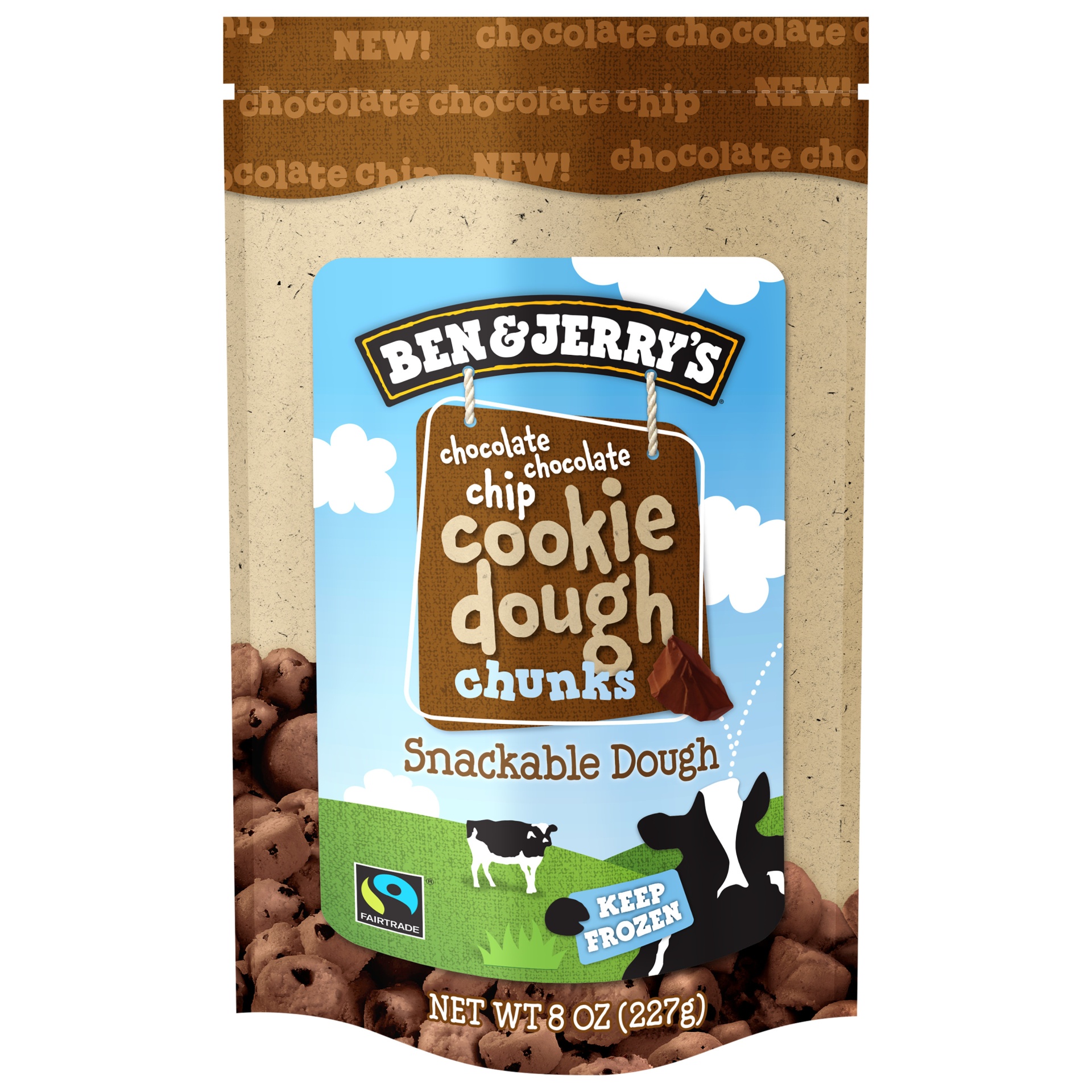 Ben & Jerry's Frozen Chocolate Chip Cookie Snackable Dough Bites 8oz