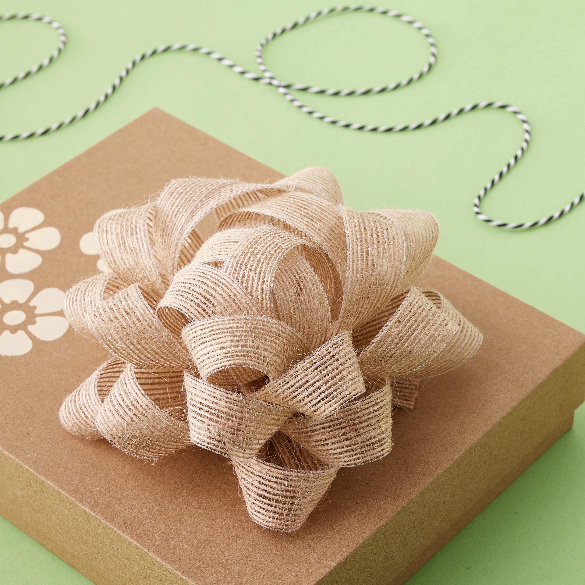 slide 3 of 3, 5.75" Burlap Gift Bow By Celebrate It, 5.75 in