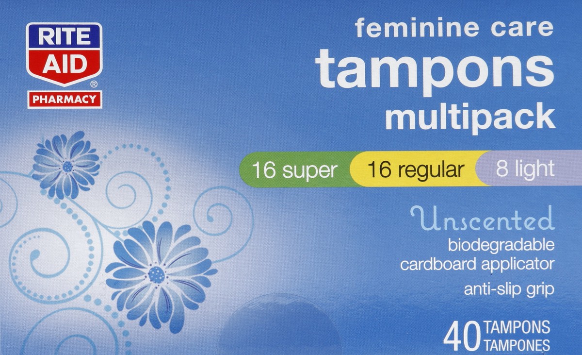 slide 2 of 6, Rite Aid Ra Tampon Multi Pack, 40 ct