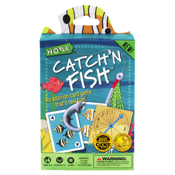 slide 1 of 1, Hoyle Catch N' Fish Card Game includes 56 cards, 1 spinner and instructions., 1 ct