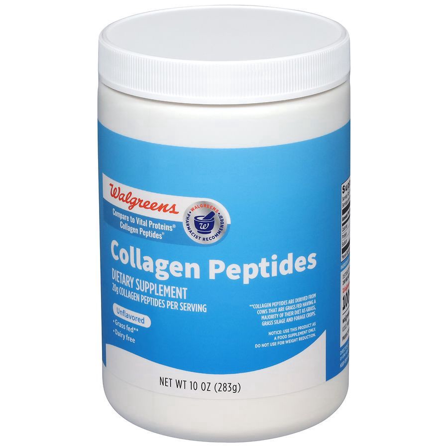 slide 2 of 5, Walgreens Unflavored Collagen Peptides, 10 oz