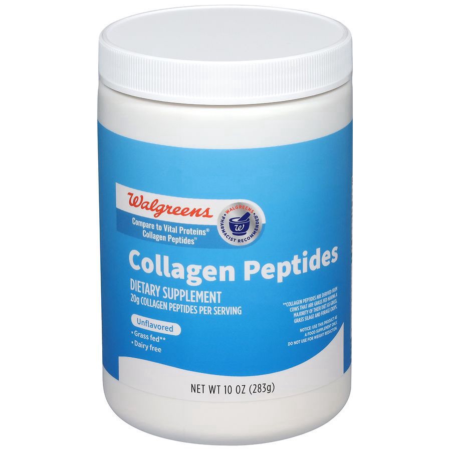 slide 1 of 5, Walgreens Unflavored Collagen Peptides, 10 oz