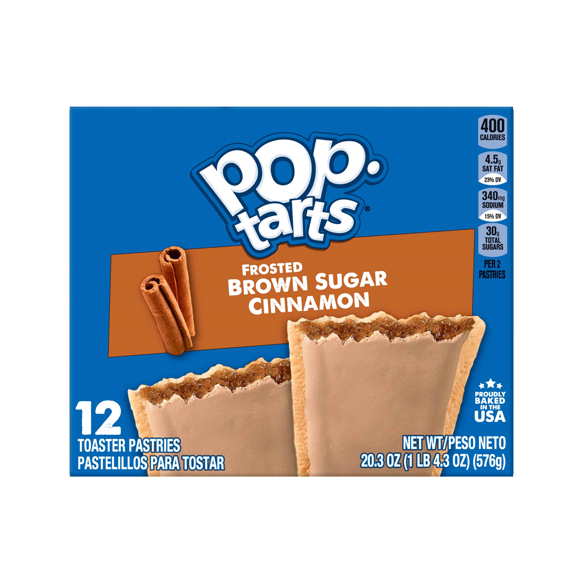 slide 1 of 5, Pop-Tarts Frosted Brown Sugar Cinnamon Toaster Pastries, 20.3 oz