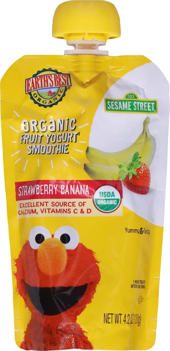 slide 13 of 13, Earth's Best Organic Strawberry Banana Fruit Yogurt Smoothie, 4.22 oz
