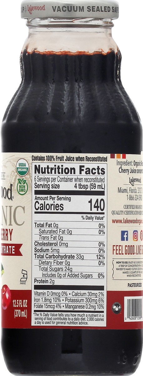 slide 8 of 13, Lakewood Organic Tart Cherry Juice Concentrate 12.5 oz, 12.5 oz