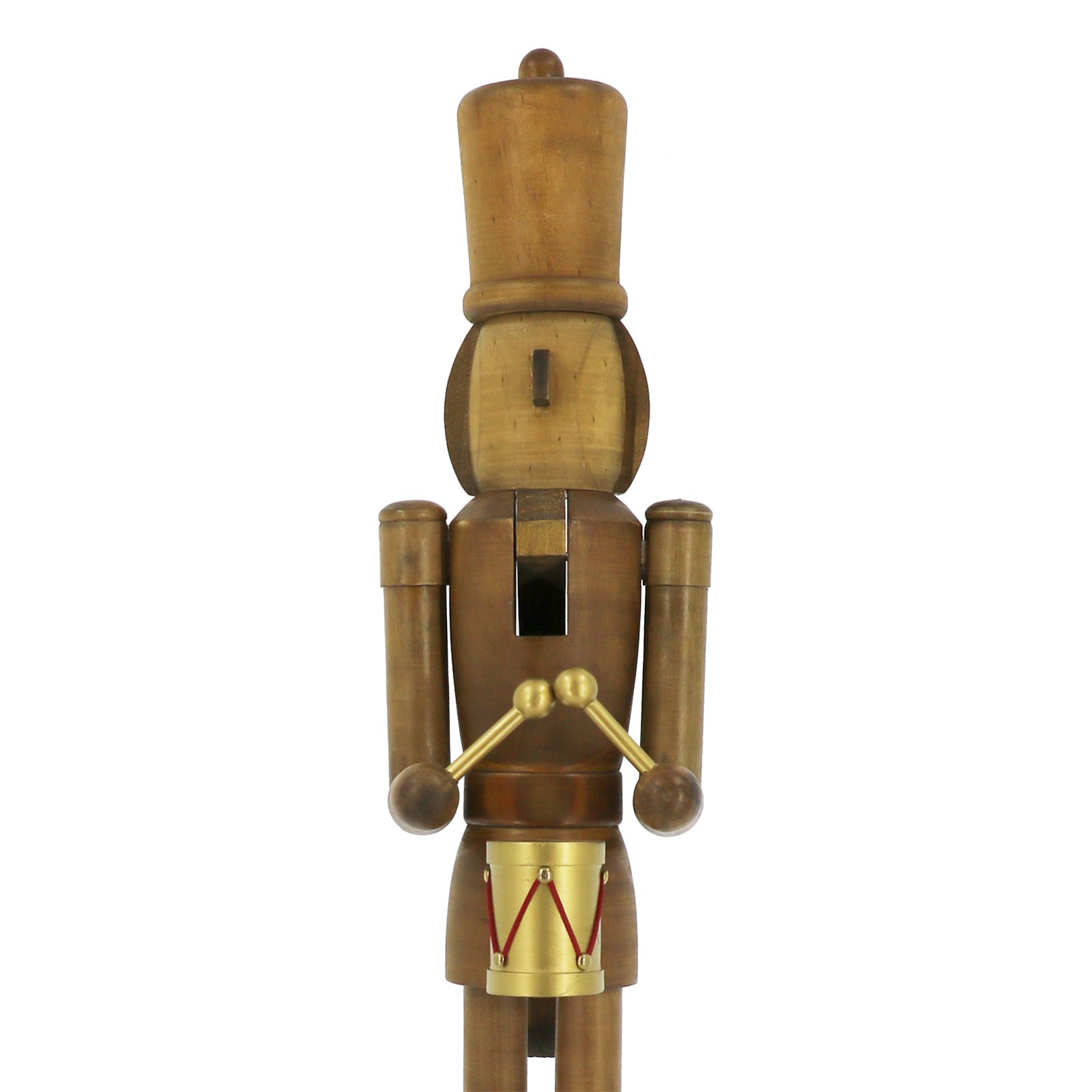 slide 4 of 5, 32" Wood Nutcracker With Drums By Ashland, 6.25 in x 6.25 in x 32 in