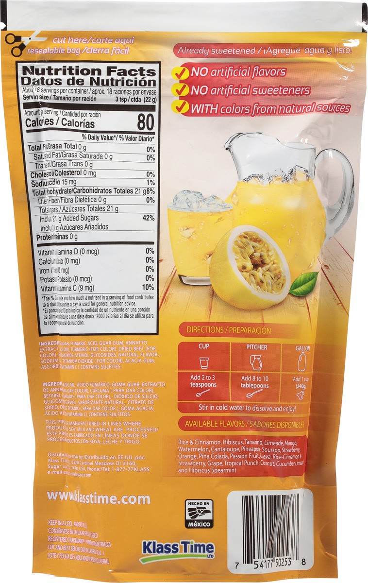 slide 2 of 13, Klass Passion Fruit Drink Mix - 14.1 oz, 14.1 oz