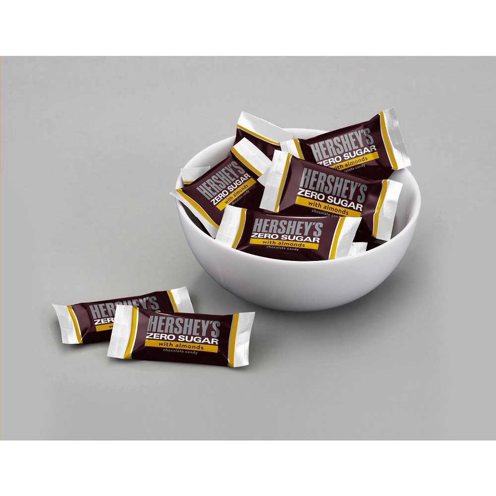 slide 10 of 11, HERSHEY'S Zero Sugar Chocolate with Almonds Candy Bag, 5.1 oz, 5.1 oz