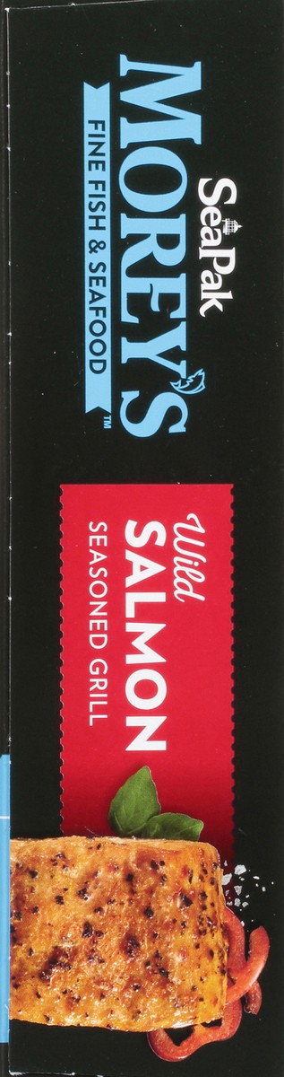 slide 6 of 11, Morey's SeaPak Morey's Fine Fish & Seafood Seasoned Grill Wild Salmon Fillets 4 ct Box, 20 oz