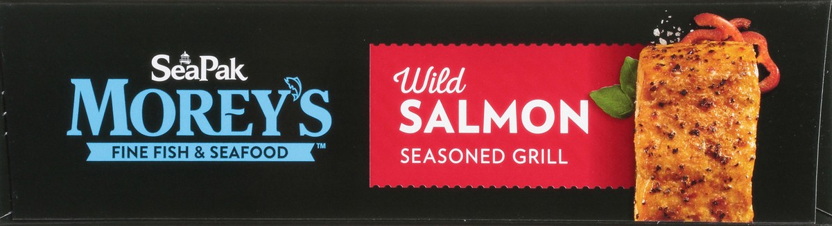 slide 11 of 11, Morey's SeaPak Morey's Fine Fish & Seafood Seasoned Grill Wild Salmon Fillets 4 ct Box, 20 oz