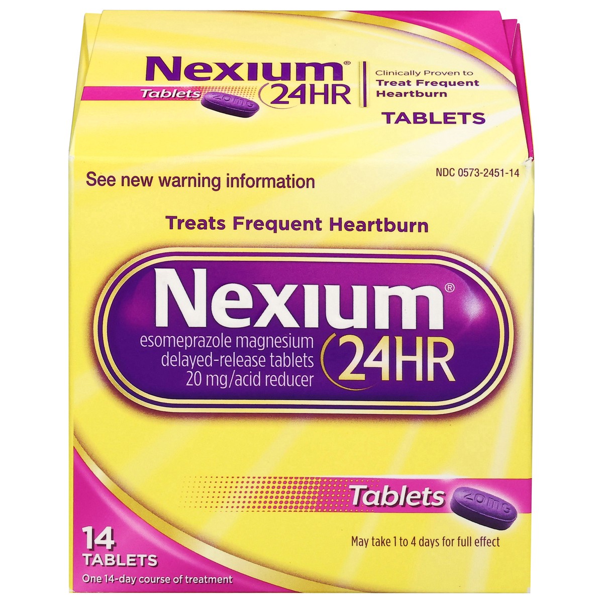 slide 4 of 14, Nexium 20 mg 24Hr Acid Reducer 14 Tablets, 14 ct