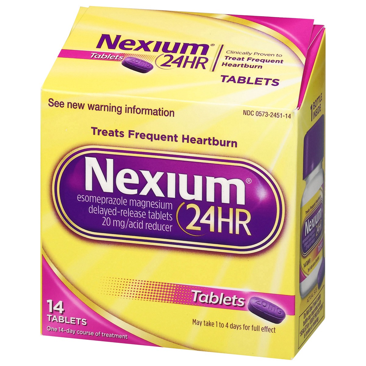 slide 2 of 14, Nexium 20 mg 24Hr Acid Reducer 14 Tablets, 14 ct