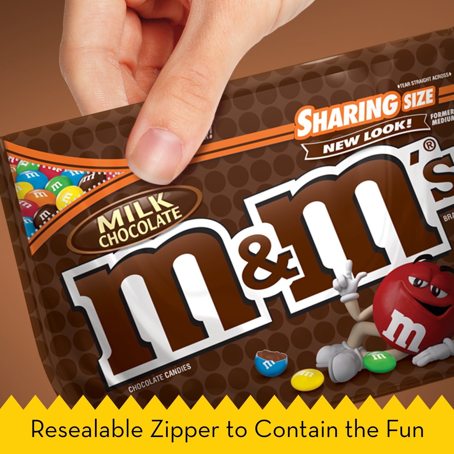 slide 4 of 7, M&M'S Milk Chocolate Candy, Sharing Size, 10.7 oz
