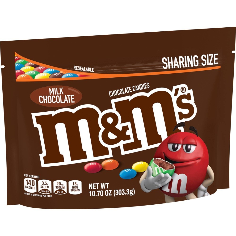 slide 6 of 7, M&M'S Milk Chocolate Candy, Sharing Size, 10.7 oz