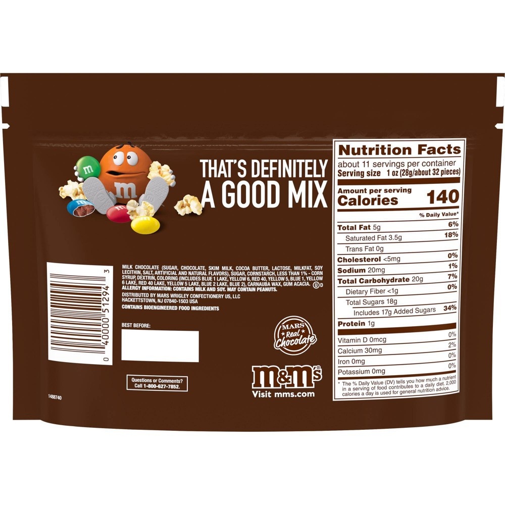 slide 7 of 7, M&M'S Milk Chocolate Candy, Sharing Size, 10.7 oz