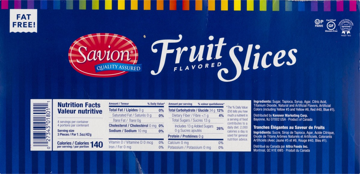 slide 10 of 11, Savion Fat Free Fruit Slices 12 ea, 6 oz