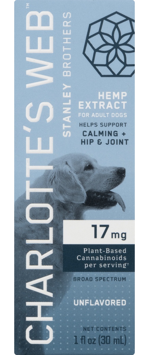 slide 1 of 1, Charlotte's Web Hemp Extract for Adult Dogs, 1 ct