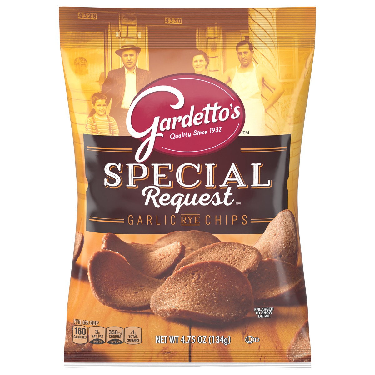 slide 1 of 9, Gardetto's Snack Party Mix, Roasted Garlic Rye Chips, Snack Bag, 4.75 oz, 4.75 oz