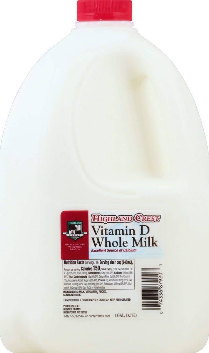 slide 1 of 4, Highland Crest Milk 1 gl, 1 gal