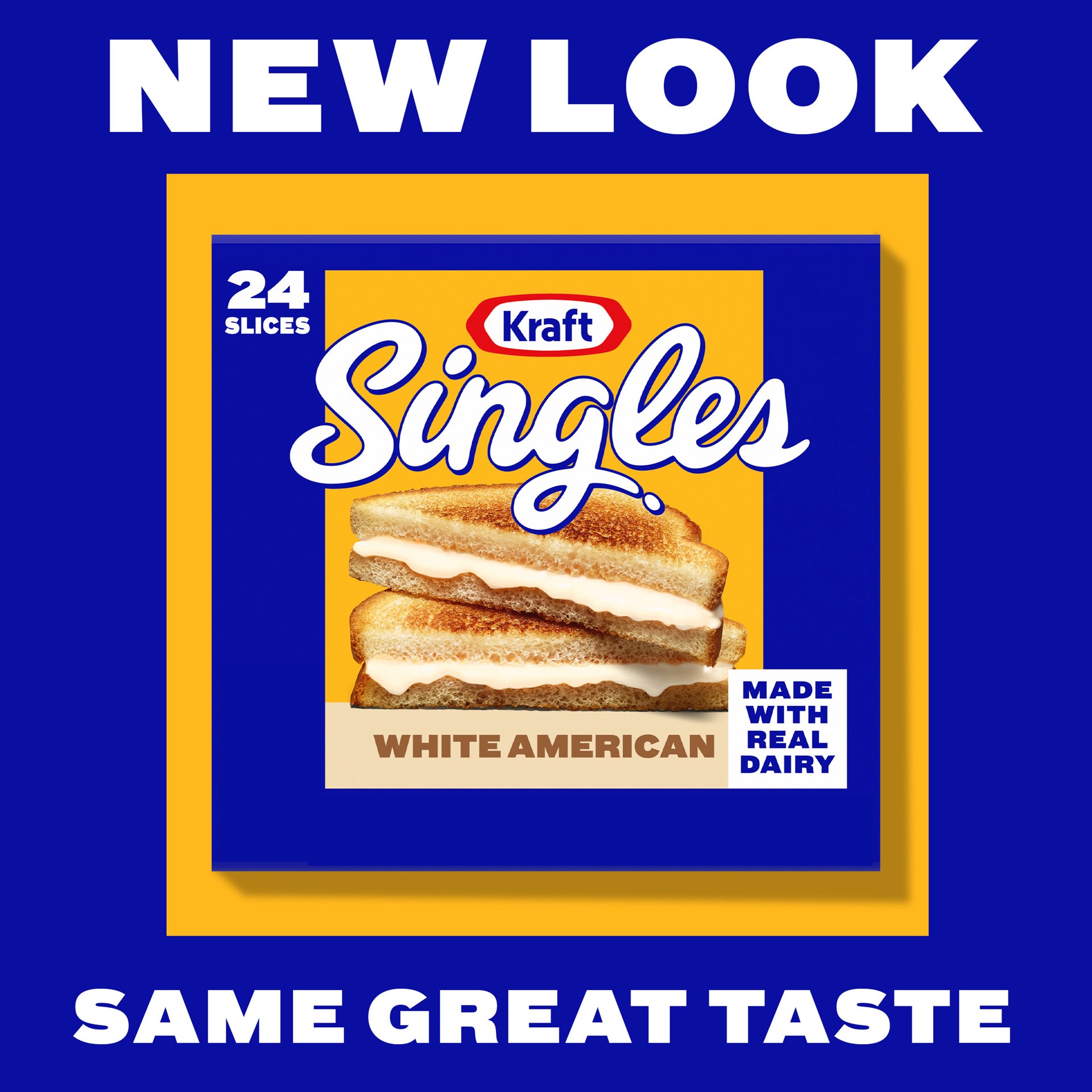 slide 4 of 5, Kraft Singles White American Slices, 24 ct Pack, 24 ct