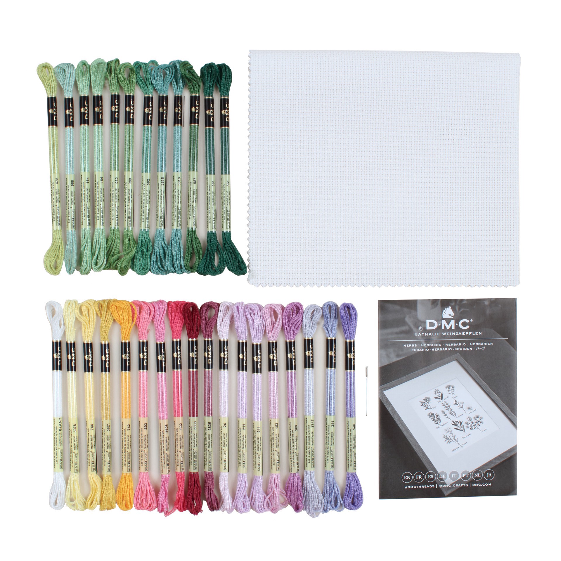 slide 2 of 4, Dmc Herbs Intermediate Counted Cross Stitch Kit, 9.3 in x 13.8 in