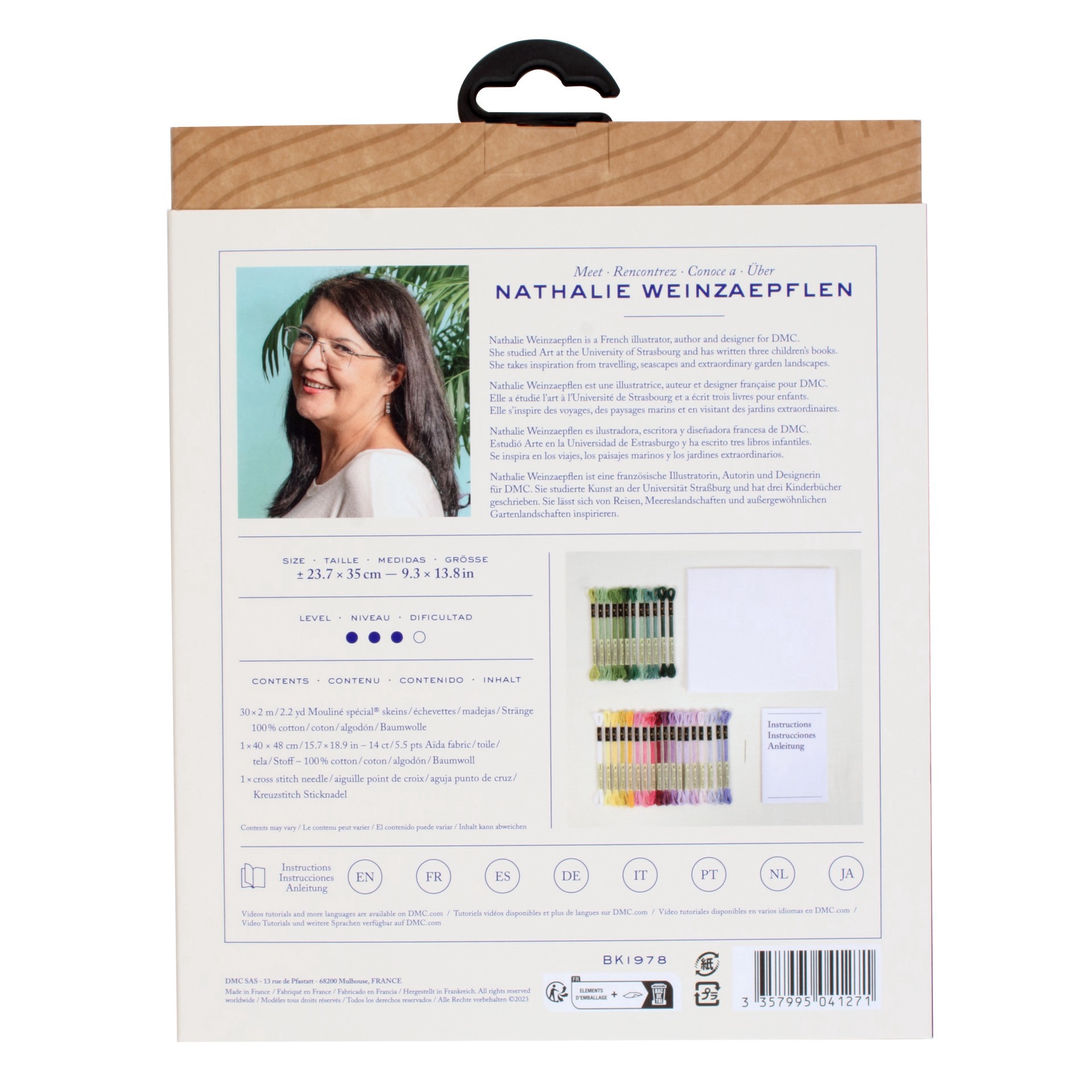 slide 4 of 4, Dmc Herbs Intermediate Counted Cross Stitch Kit, 9.3 in x 13.8 in