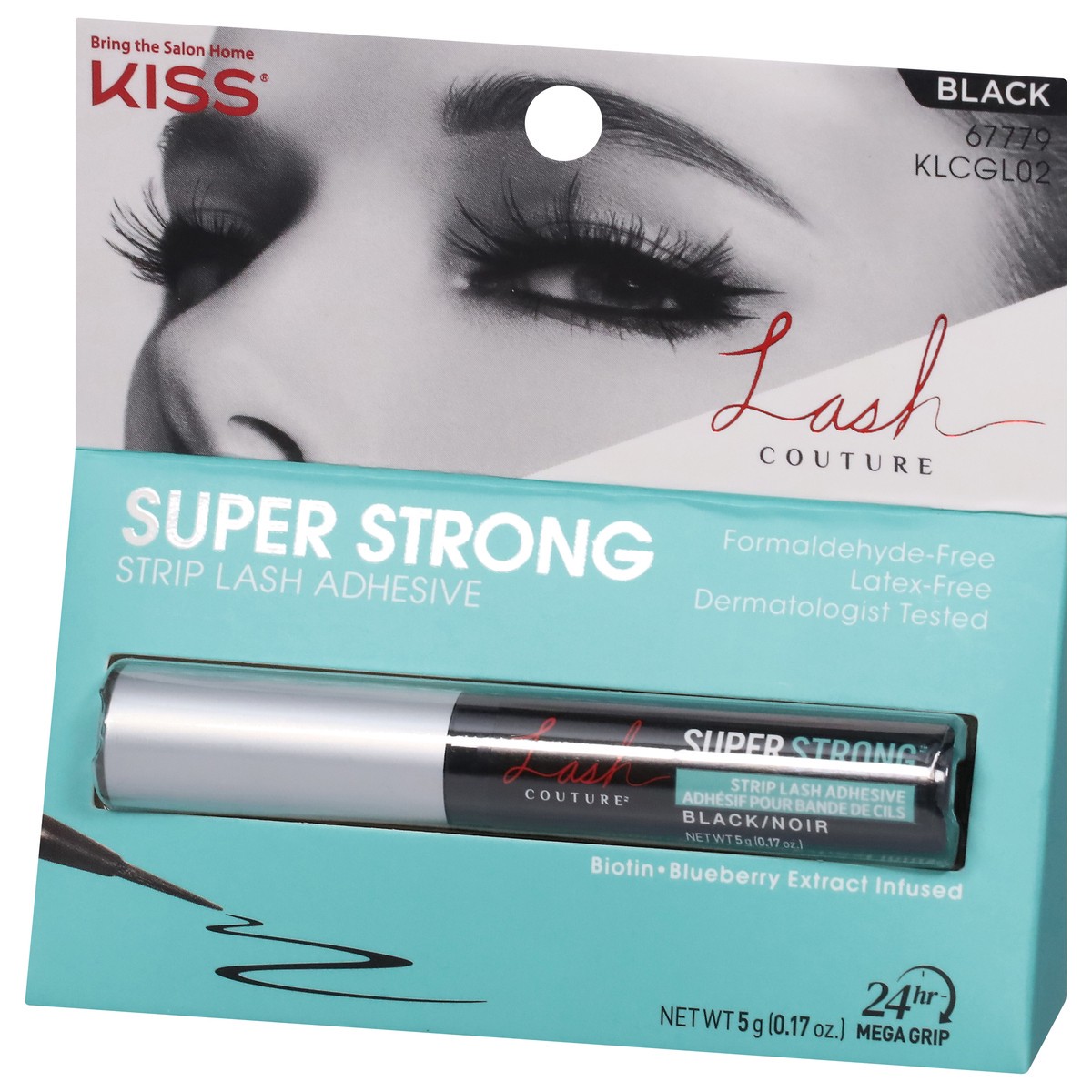 slide 2 of 12, KISS Lash Couture Latex-Free Super Strong Strip Eyelash Adhesive, 5 g (0.17 oz.) - Black, 0.17 oz