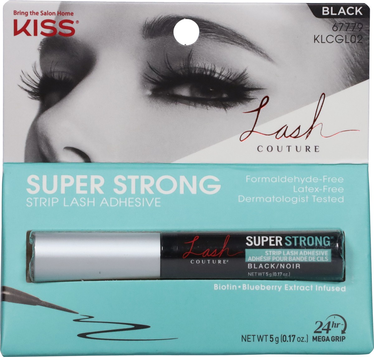 slide 3 of 12, KISS Lash Couture Latex-Free Super Strong Strip Eyelash Adhesive, 5 g (0.17 oz.) - Black, 0.17 oz