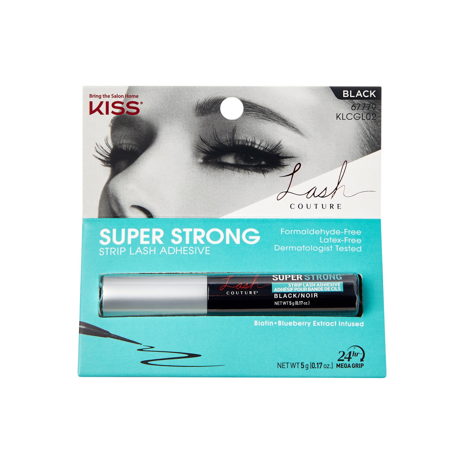 slide 1 of 12, KISS Lash Couture Latex-Free Super Strong Strip Eyelash Adhesive, 5 g (0.17 oz.) - Black, 0.17 oz