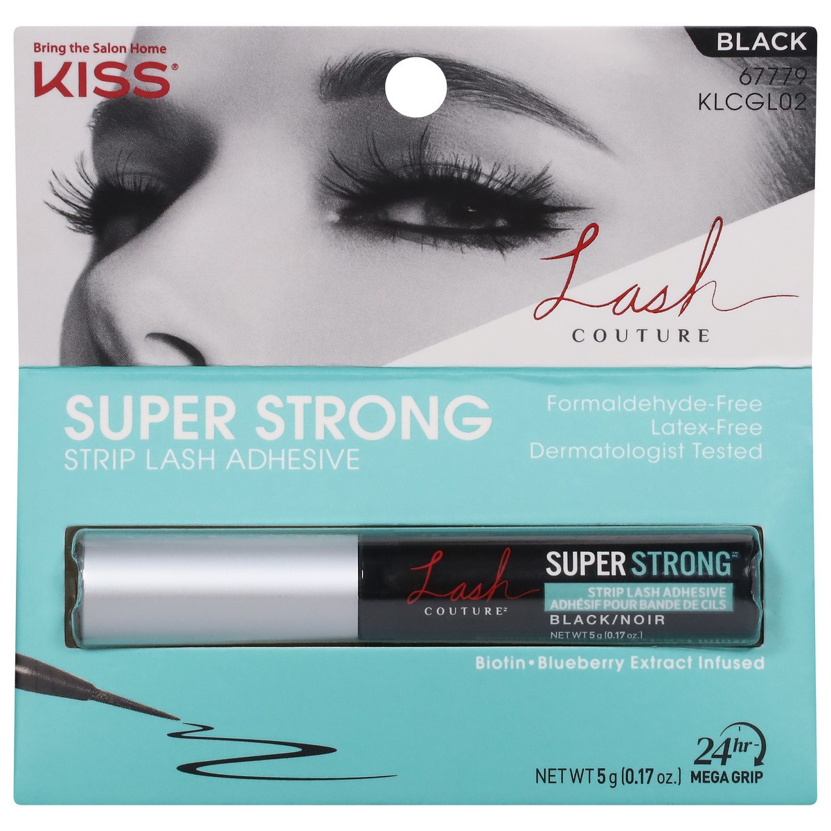 slide 4 of 12, KISS Lash Couture Latex-Free Super Strong Strip Eyelash Adhesive, 5 g (0.17 oz.) - Black, 0.17 oz