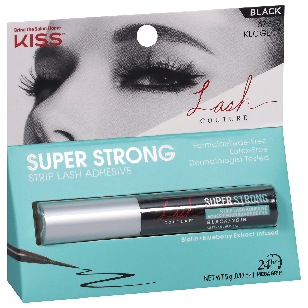 slide 5 of 12, KISS Lash Couture Latex-Free Super Strong Strip Eyelash Adhesive, 5 g (0.17 oz.) - Black, 0.17 oz