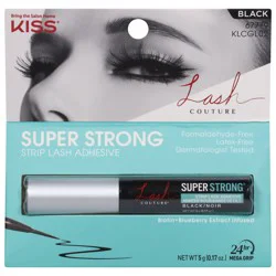 Kiss Lash Couture Latex-Free Super Strong Strip Eyelash Adhesive, Black, 0.17 oz