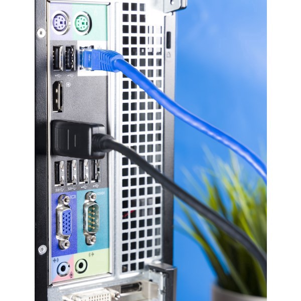 slide 4 of 5, Ativa Cat 6 Network Cable, 100', Blue, 1 ct