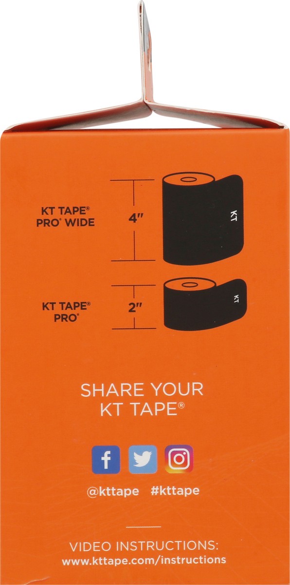 slide 8 of 12, KT Tape KT TAPE 4" PRO Wide Jet Black, 10 ct