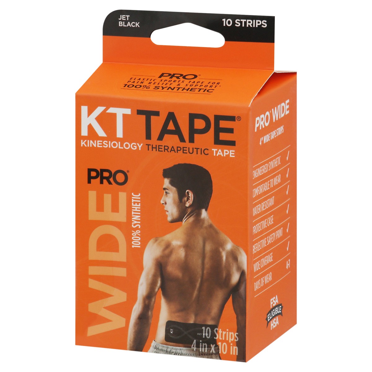slide 9 of 12, KT Tape KT TAPE 4" PRO Wide Jet Black, 10 ct