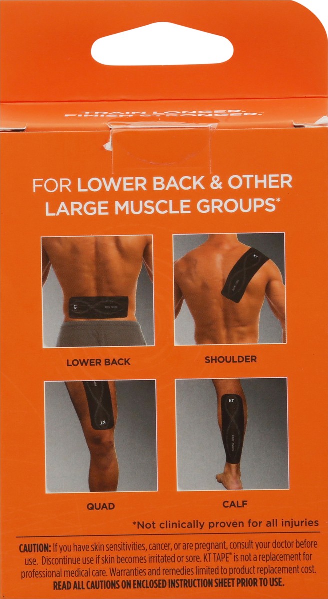 slide 12 of 12, KT Tape KT TAPE 4" PRO Wide Jet Black, 10 ct