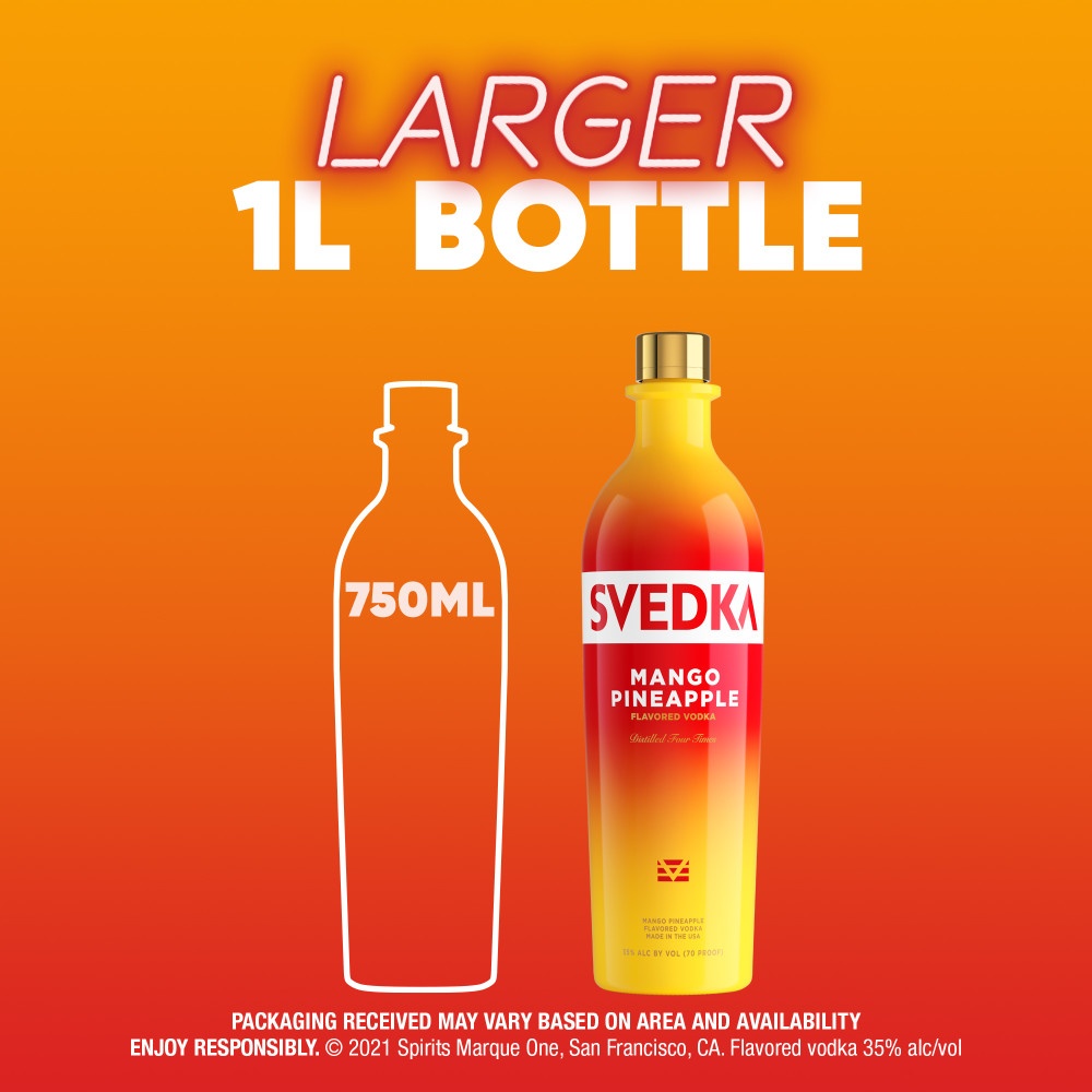 SVEDKA Mango Pineapple Flavored Vodka 1 liter Shipt