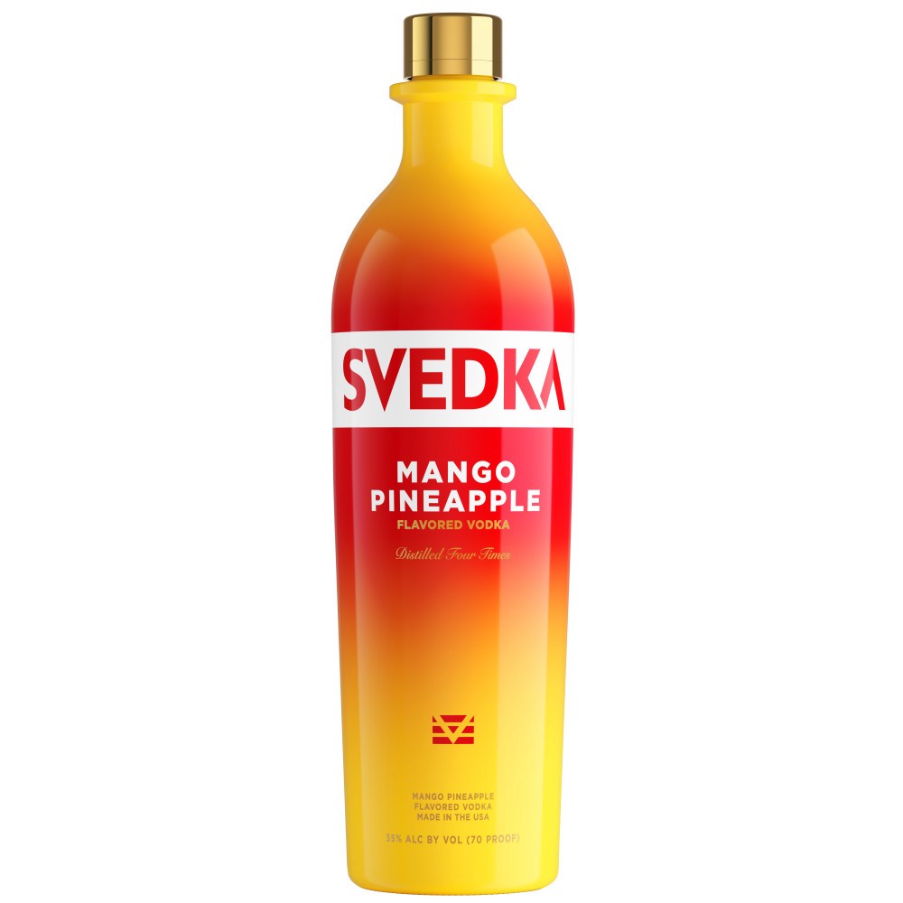 slide 1 of 5, SVEDKA Mango Pineapple Flavored Vodka, 1 L Bottle, 70 Proof, 33.81 fl oz